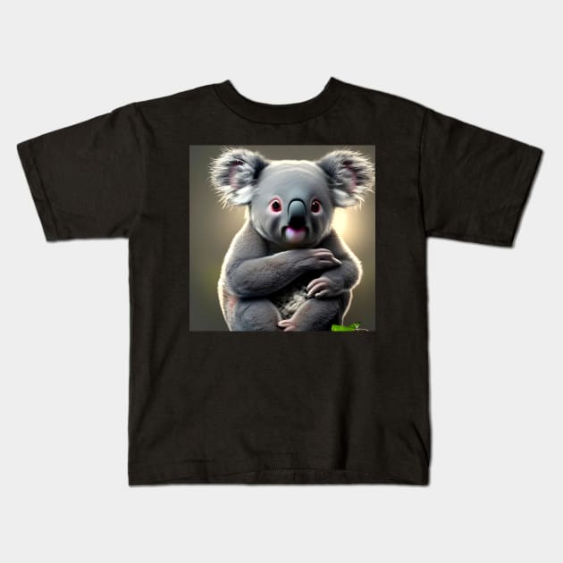 Cute Baby Koala Sitting Kids T-Shirt by TshirtLABS